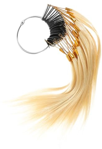SOESFOUFU 30 Stück Haarfarbenmusterringe aus Echthaar Leicht und Angenehm für Friseure und Haarfärbemuster im Kosmetikgeschäft Sowie Friseursalon