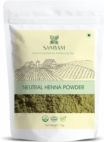 SAMYAM FARBLOSES Henna-Pulver/Neutrales Henna/Cassia Henna – 1-kg-Packung, natürlicher Haar-Conditioner, PPD- und chemikalienfrei