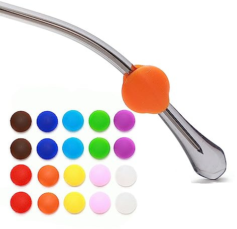 OPUGIT Brillen-Ohrgriffe,10 Paar Komfort Silikon Anti-Rutsch-Brillenbügel-Halterung,Brillenhalter für Brillen,Sonnenbrillen,Lesebrillen,M size,Bunt