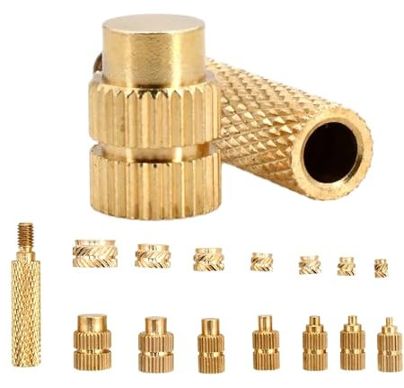 GSCLZ Messing Einsatz Mutter M2 M3 M4 M5 M6 M8 Lötkolben Spitze Messing Einsatz Mutter Heat Set for 3D Drucker Teil Kunststoff Löten Kupfer Hot Melt Einsatz Muttern FüR Kunststoffteiledurch WäRme(M6)