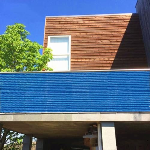 HEFJIAYCIQ Balkon Sichtschutz Abdeckung, Anti-Peeping Wetterfeste Windschutzscheibe Mesh, Für Garten-Balkon-Terrasse,Blau,0.9x3m
