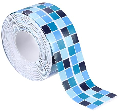 PATIKIL Caulk Tape 1.5 x 16 Ft, Self Adhesive Sealing Tape Waterproof Toilet Tub Caulk Sealant Strip Sealing Trim for Kitchen Bathroom Toilet Bathtub Sink Countertop, Dark Blue