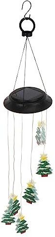 Carillons éoliens for l'extérieur, adaptés à la décoration extérieure, au jardin et à la terrasse. 1 carillon éolien solaire for sapin de Noël, décoration extérieure, cloches à vent for l'extérieur