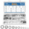 Xyxu 660pcs Stainless Steel Washers for Screws & Bolts - 11 Sizes (M2,M2.5,M3,M4,M5,M6,M8,M10) DIN125/DIN9021 Metal Washers Assorted - Rustproof Silver Metric Flat Washer Set for DIY, Home Repair