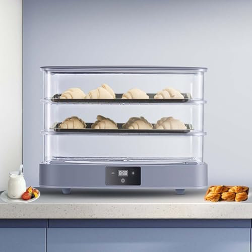 DPLXQPP Caja De Fermentación De Pan Profesional,Máquina De Fermentación De Yogurtemperatura Ajustables,Control Táctil,Ideal para Pan,Pizza Y Yogur,Aislamiento De Alimentos