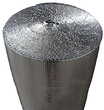 Feuille réfléchissante pour radiateur - Isolation imperméable - Double bulle - Pour greniers, greniers, garages et abris de jardin - Barrière de vapeur de chaleur rayonnante