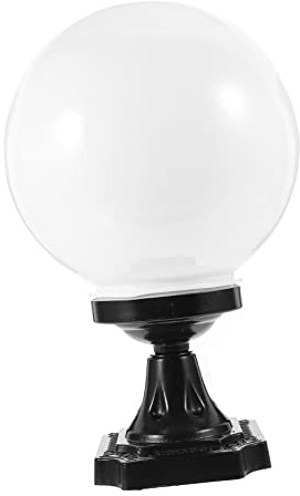 SEWACC Lámpara De Columna Esférica Cubierta De Luz Exterior Pantalla De Lámpara De Globo Para Jardín De Patio Reemplazo De Pantalla De Acrílico Para Farola De Calle