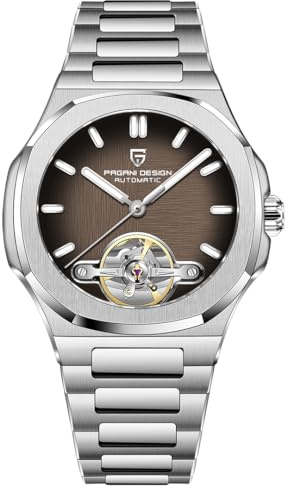 Pagani Design YS025 Hohle mechanische Herrenuhren, Tourbillon, Automatikuhr für Herren, Saphirspiegel, Edelstahl, Sport