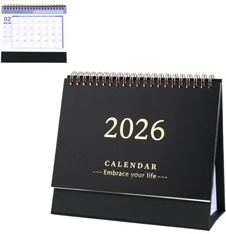 Calendrier debout 2025-2026 noir, calendrier 2025, calendrier de table 2025/2026, calendrier scolaire, calendrier de table 2025, planificateur mensuel paysage, éducateur, calendrier 2025/2026