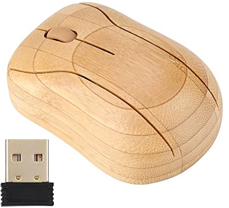 Pongnas Maus, Holzmaus Maus Stille mit USB -Empfänger Wireless Computer für Notebook, PC, Laptop, Computer