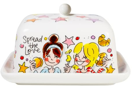 Blond Amsterdam Butterdose Butter Makes it Better | Keramik, Mit Deckel, Für Frühstück & Brunch, Mikrowellengeeignet, Handwäsche empfohlen