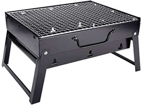 XDAWQP Parrilla de carbón Plegable portátil para Barbacoa, de sobremesa, de Acero Inoxidable, para Exteriores, un Solo Color, 43 x 29 x 23 cm,One Color 35X27X20Cm