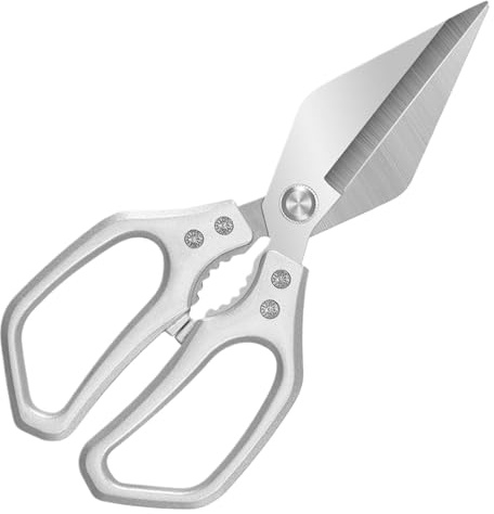 Kitchen Shears Heavy Duty Stainless Steel Cutting Tool | Non Slip Kitchen Scissors for Food for Home Restaurant Camping Cooking Nut Vegetable Fruit Fish Shrimp Chicken