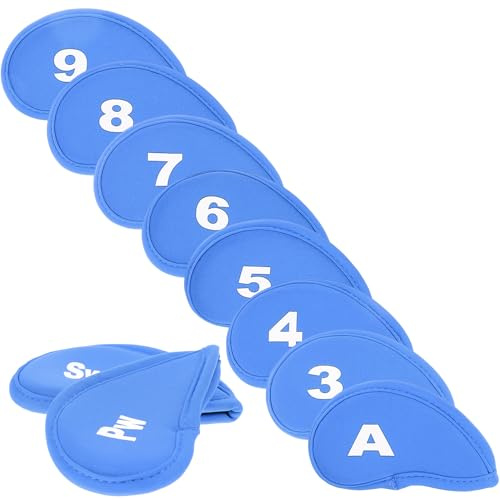 OFFSCH Funda para Putter Portátil de Tela Azul Inserción Fácil, 10 Piezas para Protección de Palos de Golf en Deportes