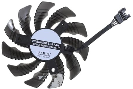 FANSHINUO Repuesto de ventilador de refrigeración GPU PLD08010S12HH de 78 mm para tarjetas gráficas RTX3050 3060 GAMING, tarjeta de video, radiador, tarjeta de video, ventilador de repuesto