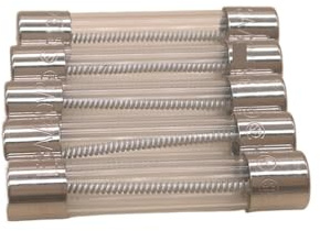 5-teiliges Set träge Glassicherungen 250 V – 1 A, 2 A, 3 A, 4 A, 5 A, 8 A – 6 x 32 mm 313 Sicherungen(5PCS 250V 8A)