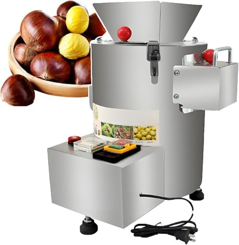 smafoseedding Peladora De Castañas Eléctrica De 220 V - 350 W,Descascaradora Automática De Castañas,con Capacidad De 30 Kg O 100 Kg/H, Temporizador Y Diseño Ergonómico De Descarga. Medium