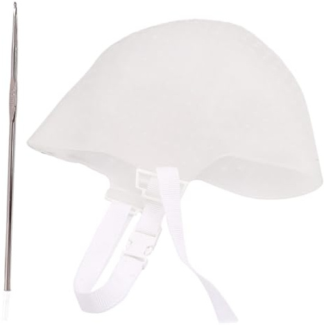 JECOMPRIS Bonnet de Coiffure pour Coloration Capillaire en Silicone Réutilisable 2 Pièces Aiguilles à Mèches pour Teinture Précise et Balayage, Outil Professionnel pour Salon et Usage