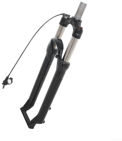 Springwillfly Fourche avant hydraulique pour VTT avec couronne en alliage d'aluminium et tube de direction pour un transfert de puissance efficace et une stabilité (gris clair)