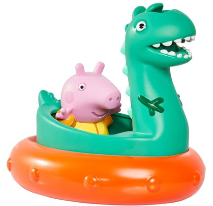 TOMY Toomies Peppa Pig George's Dinosaur Bath Float, Baby Bath Toys, Kids Bath Toys for Water Play, Fun Bath Accessories for Babies & Toddlers, Suitable for 18 Months, 2, 3 & 4 Year Olds