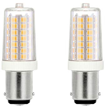 noobibaba Lampadina per macchine da cucire LED, SBC B15 Piccolo cappuccio a baionetta, 15W 25W 35W Sostituzione lampadina alogena al tungsteno, 2700K bianco caldo 220-240V 4W 2 unità