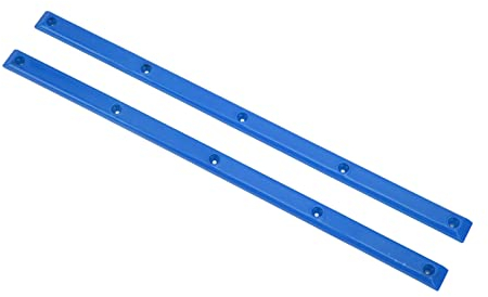 RiToEasysports 2Pcs Skateboard Rails Kantenschutz Verschleißfeste Flexible Rippen Bones Board Rails mit Befestigungsschrauben(Blau)