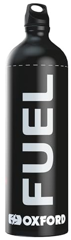 Oxford Products Fuel Flask, 1.5L. Portable Motorcycle Fuel Can., Black, OX834