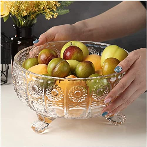 Bols à Fruits Plateau à Fruits Saladier Verre Cristal européen Assiette à Fruits Bol à Fruits Table Basse Bol Fruits secs