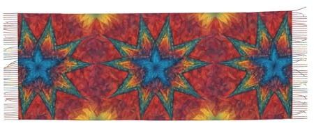 NEZIH Winterschal mit bunten Sternen, 1 Druck, warm, weich, Deckenschal, 190 x 68 cm, Wickelschal für Damen, Bunter Stern 1, Einheitsgröße