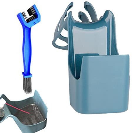 Hobngmuc Motorcycle Chain Oil Storage Tool Box, Motorbike Chain Cleaning Oil Splashproof Tool With Brush, Chain Oil Anti-spray Tool, Chain Oil Storage Tool Kit, Cleaner Brush Tool