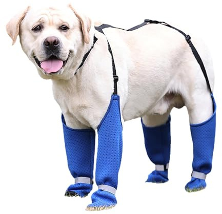 Strapsstiefel für Hunde,wasserdichte Strapsstiefel für Hunde,wasserdichte Hundestiefel mit Hosenträgern Anti-Rutsch-Schutzstiefel für Welpen, Vier Jahreszeiten, schmutzabweisend, für draußen und im