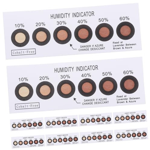 KICHOUSE 10 Pack Mini Hygrometer SMD Humidity Indicator Cards Blue to Pink Home Moisture Meters for Home Use Easy Installation Humidity Detection for Various