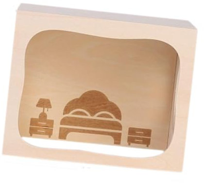 Colcolo Hölzernes Hamsterhaus, Kleintiertunnel, Landschaftsbaubedarf, Hamsterversteck, Guckkasten für Zwerghamster und Ratten, S Bedroom