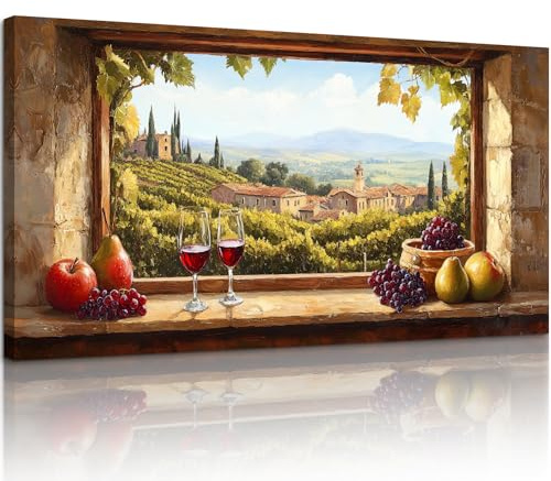 MHARTK66 ästhetische Bilder Wohnzimmer Berg Landschaft Gemälde 75x150 cm | fensterblick, klarer hd-druck, von hand gespannte leinwand, metallhaken, leicht zu reinigen und aufzuhängen, für viele räume.