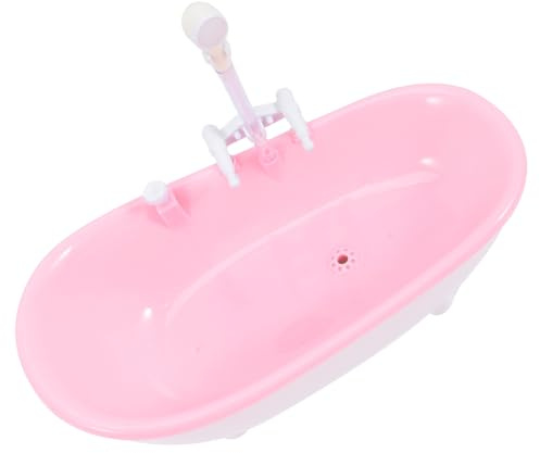 KOMBIUDA Mini Bañera para Muñecas Rociador de Agua, Juguete en Miniatura para Niños Preescolares, Tamaño Pequeño, Accesorio de Muñeca para Juego de Baño y Desarrollo Creativo