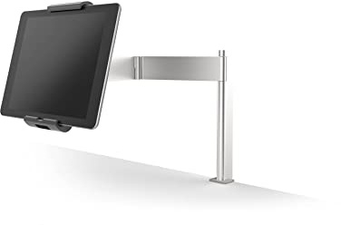 Durable Aluminium Tablet Holder Desk Clamp - Universal Arm Mount for 7-13 iPad, Samsung, Surface & More - Anti Theft Lockable & Rotatable 360° - Lazy Bedside Holder