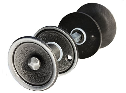 UHRIG Türknauf, drehbare Knopfdrücker, Drückergarnitur aus Schmiedeeisen mit Rosetten, Vintage Türknopf für Gartentür, Zimmertür usw.