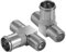 POPPSTAR 2x Sat TV Coax Verteiler T-Stück (F-Quickstecker: 2x F-Buchse 1x F-Stecker) Antennen Splitter Adapter für Koaxialkabel, Antennenkabel, silbern