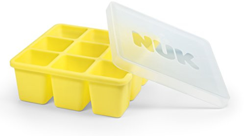 NUK Fresh Foods Freezer Tray | Weaning Pots for Freezing Baby Food | 60 ml Ice Cube Tray | 6+ Months | BPA-Free Silicone | Dishwasher Safe