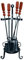 Milo srl SET CAMINO IN FERRO BATTUTO ATTREZZI ATTREZZATURE CAMINETTO H 65 4 PZ KIT STUFA LEGNA