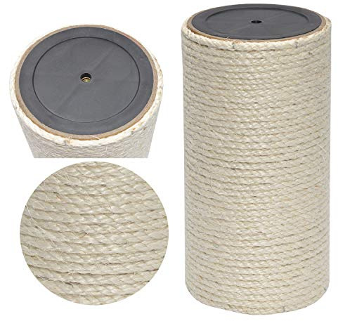 nanook Kratzsäule/Sisalsäule/Ersatzstamm für Kratzbäume - Ø 15 cm, Gewinde M8 - aus Teppichgewebe - beige - Länge 40 cm
