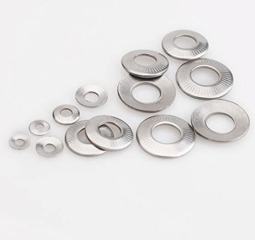 Arandelas dentadas M3 M4 M5 M6 M8 M10 M12 M16 NFE25-511 304 A2 Junta antideslizante cónica de acero inoxidable-M16 (2 piezas)