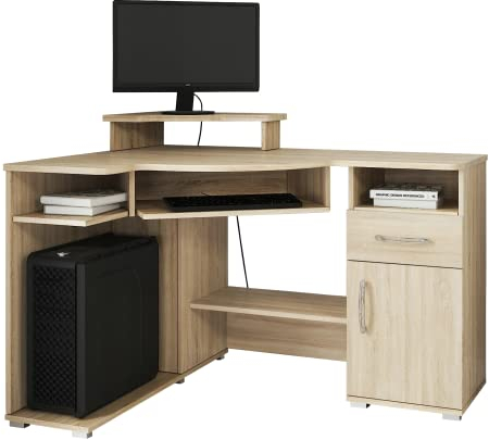 Generisch Eckschreibtisch für Zimmer/Arbeitszimmer (Rechts, Sonoma)