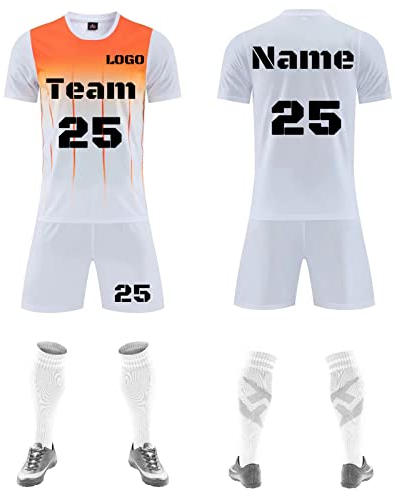 Fußball Trikot Kinder Erwachsene Set Benutzerdefiniert Trikot Jeder Name Nummer Team Logo Fussball Trikot Jungen Männer Personalisierte Fussball Shirt