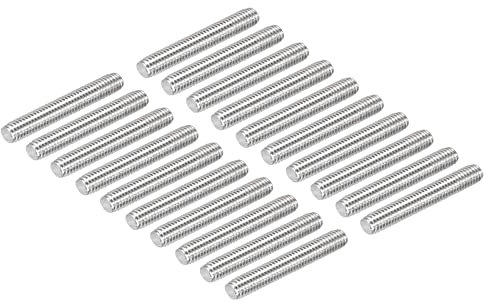 DMiotech 20 Paquet M6 x 40mm Entièrement Fileté Tige 304 Inox Acier Droite Main Filetages Tige Barre Goujons Colliers et Boulons en U