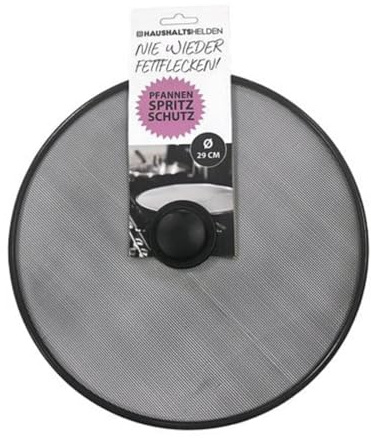 HAC24 Spritzschutz für Pfannen Fettspritzschutz Ø 29cm Ölspritzschutz Pfannenspritzschutz Herdspritzschutz Schwarz Spritzschutzdeckel Hitzebeständig