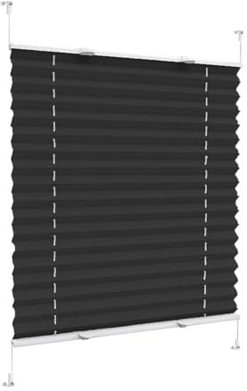 Self Adhesive Blinds, 25 x 120 cm Light Filtering, Privacy Protection, Folding Roller Blind Includes All Assembly Parts, for Windows and Doors, Black