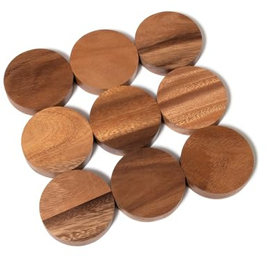 Lipper International Acacia Wood Dotted Trivet for Pots, Pans, and Hot Dishes, 8 x 8 x 1/2