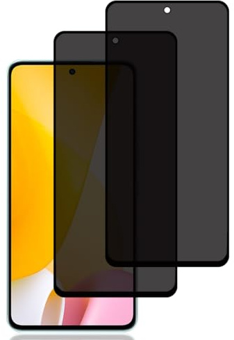 Sichtschutz Schutzfolie für Xiaomi 12 Lite 5G [2 Stück],Privacy Schutzfolie | Privacy Schutzglas, 9H Härte, Kratzfest, Blasenfrei, Easy to Install, Anti Spy Displayschutzfoli für Xiaomi 12 Lite