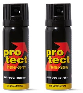 2 Stück Pfefferspray PROTECT Anti-Dog Direktstrahl 50ml KO Spray zur Tierabwehr Reizstoffspray